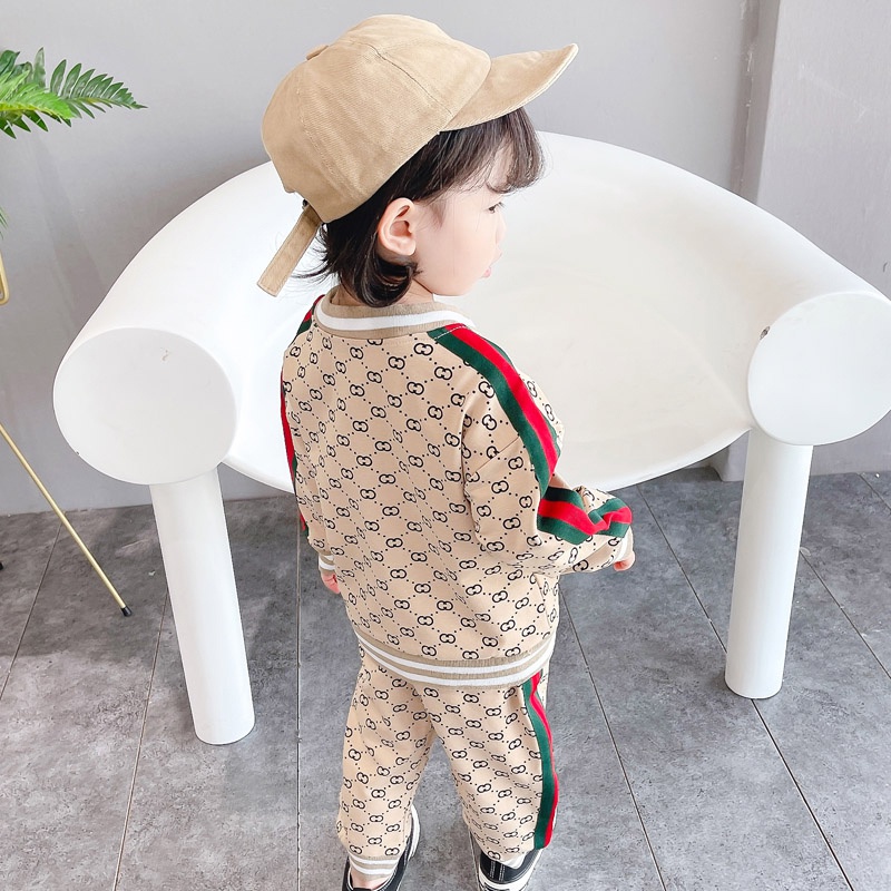 Set Đồ Thể Thao 2 Món Áo Khoác Cotton Có Khóa Kéo + Quần Dài Phong Cách Phương Tây Cho Bé Gái