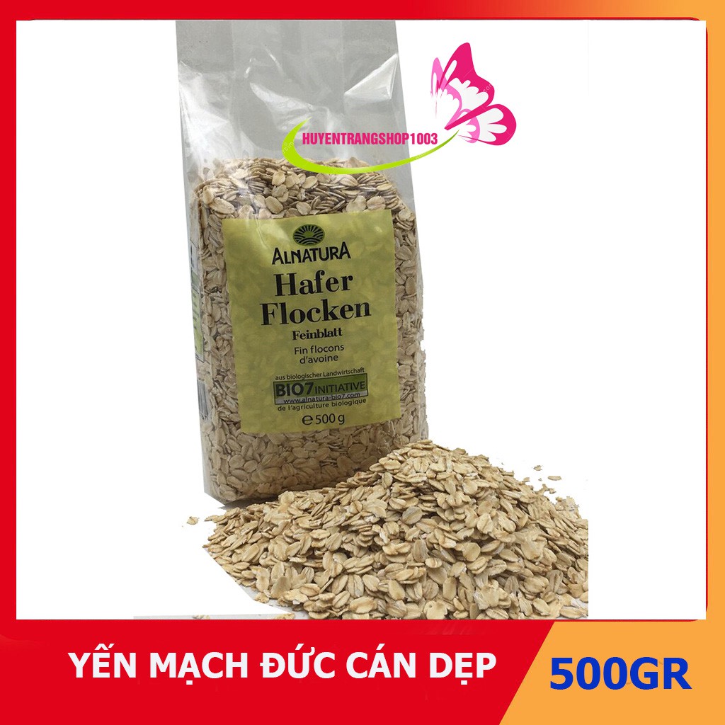Yến mạch Hafer cán dẹt (yến mạch tươi ) gói 500gr cuả Đức