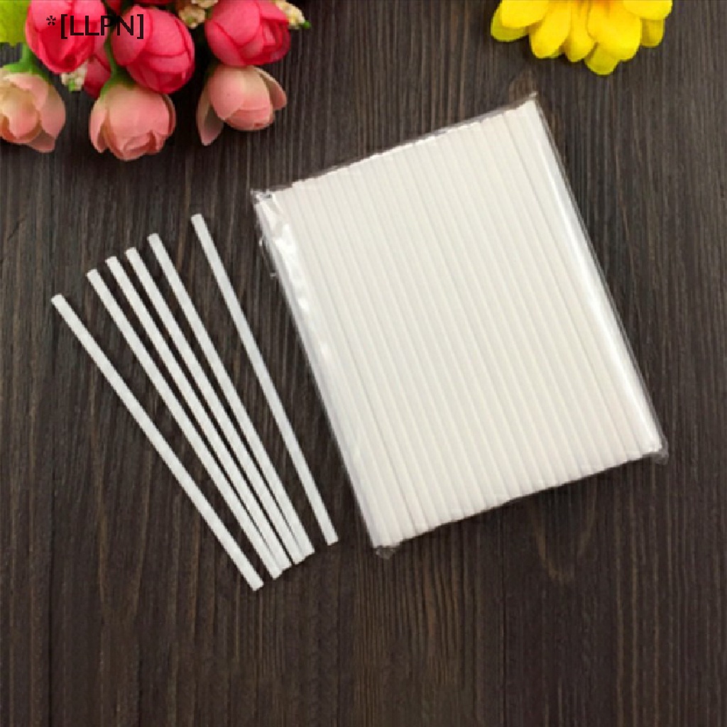 Bộ 100 Que Nhựa Trắng Dùng Làm Kẹo Mút