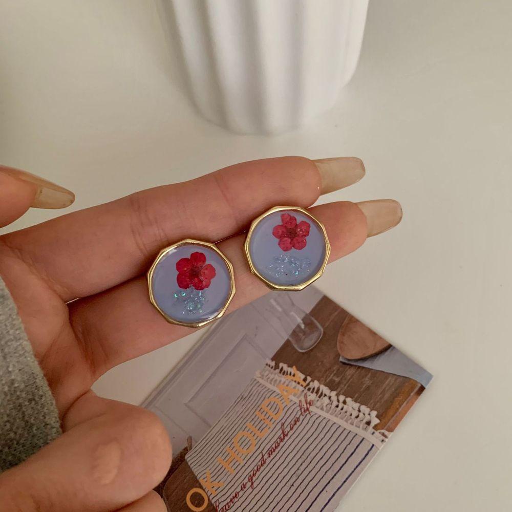 Vanes1 Bông Tai Hoa Khô Ngọt Ngào Sang Trọng|Bông Tai Thời Trang Retro Pháp Xinh Xắn Dành Cho Nữ