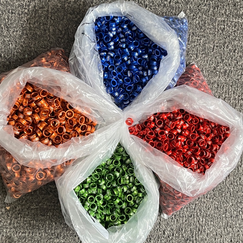 7mm Vòng đeo cho chân vẹt, giá 10pcs vòng chân chim đủ size, nhiều màu sắc, dụng cụ làm đẹp phân biệt