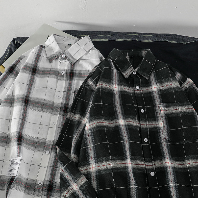 Áo Sơ Mi Caro Dài Tay Phong Cách Hàn Quốc Dành Cho Nam Size M-3Xl