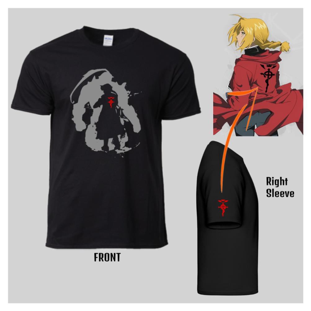 Áo thun in hình Anime T-shirt Fullmetal Alchemist Elric Brothers FMA/FMAB
