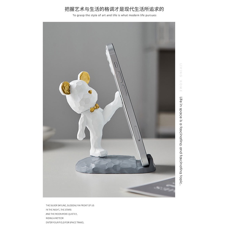 Giá đỡ điện thoại Gấu, giá đỡ điện thoại để bàn Gấu Bạo Lực dễ thương quà trang trí góc làm việc thêm sáng tạo