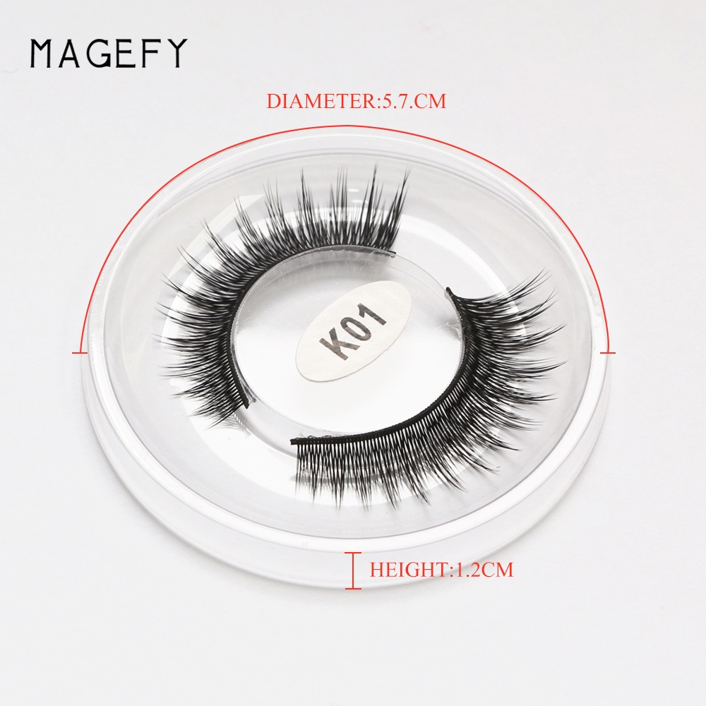 Cặp lông mi giả MAGEFY 3D mềm mại sợi cong tơi có thể tái sử dụng thời trang