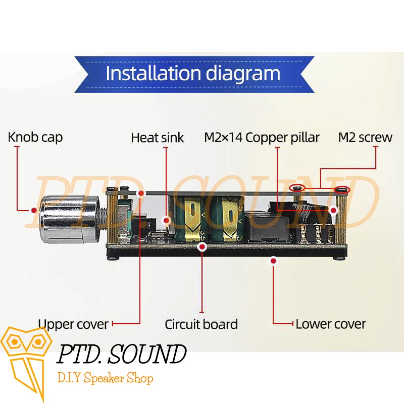 XY-C100H Mạch khuếch đại âm thanh Sinilink 100w*2 Bluetooth 5.0. Diy loa di động từ PTD Sound mã Sinilink C100H