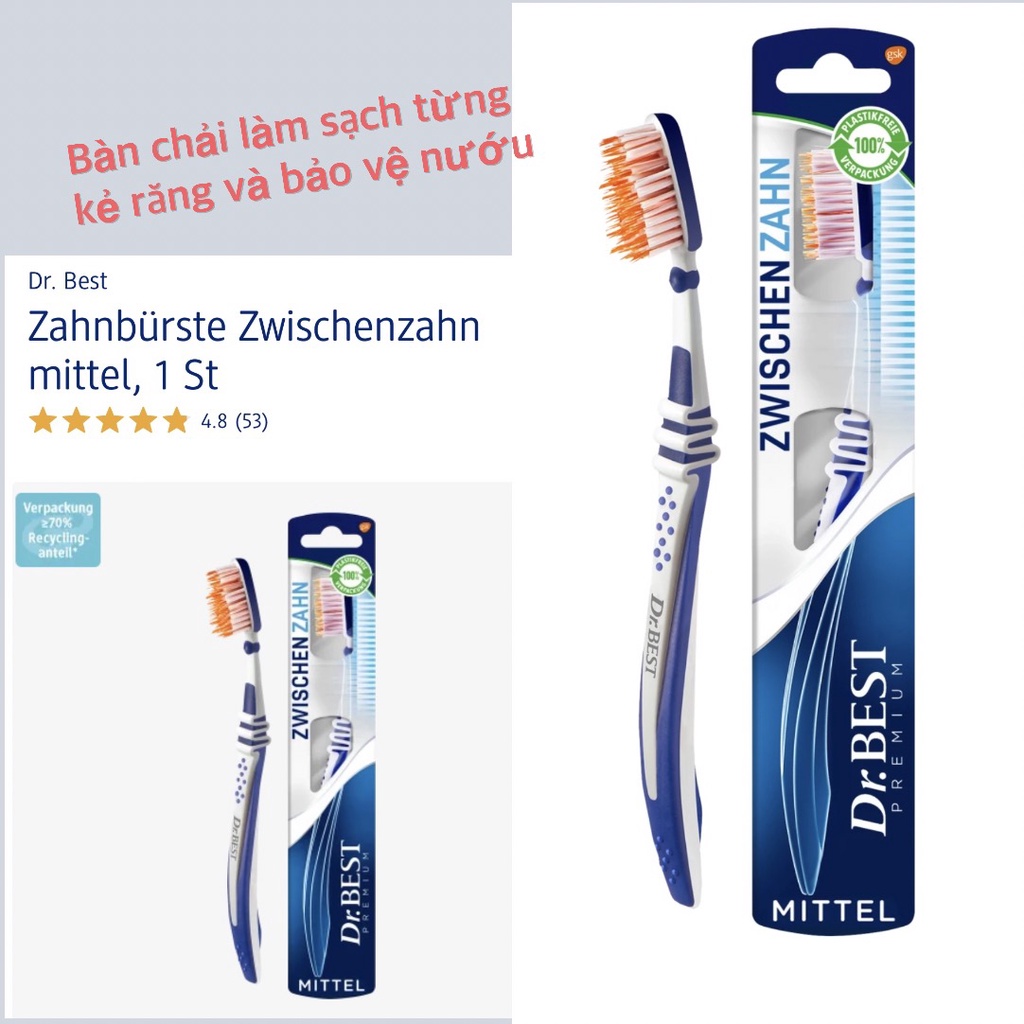 Dr. Best bàn chải răng dùng cho cả gia đình & trẻ em - hàng Đức