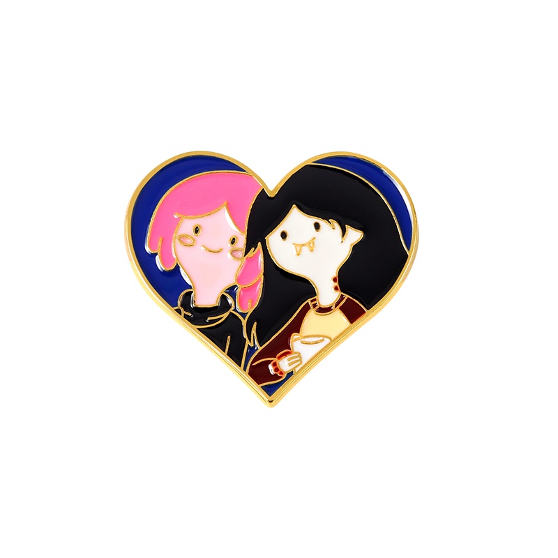 Ghim cài áo QIHE JEWELRY tráng men họa tiết hoạt hình anime xinh xắn