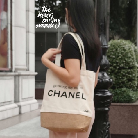 Túi Chanel [Mix giữa Canvas và Sợi đay]