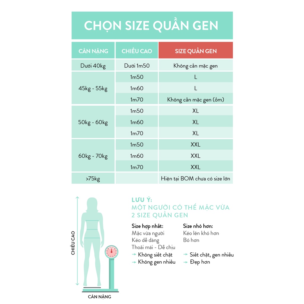 Quần gen định hình lưng cao giảm eo nâng mông BOM SISTER QG8030