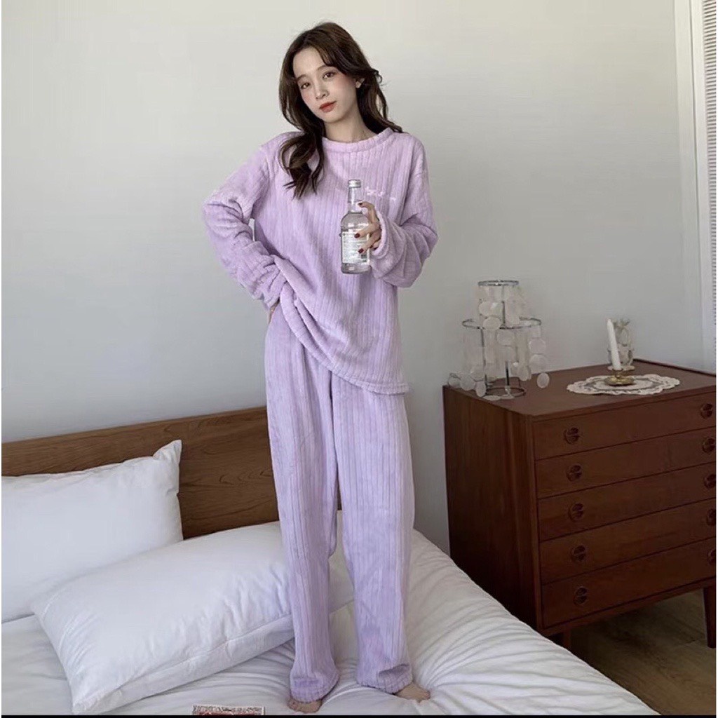 Quần Nỉ Lông Cừu Freesize Gân Tăm Mềm Mại Siêu Ấm.