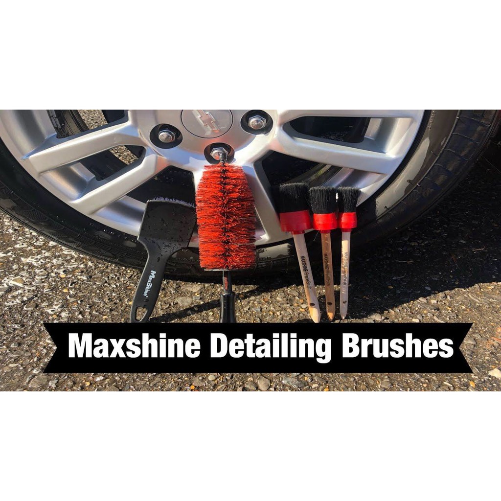 Bộ 3 cọ vệ sinh đa dụng cán gỗ MAXSHINE Detailing Brush Set 3 Pack chamsocxestore