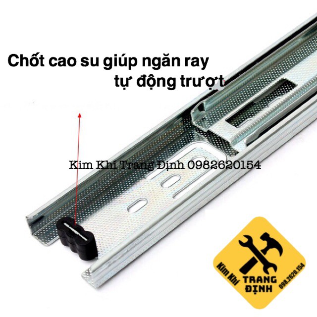 Ray trượt ngăn kéo 3 tầng RONGHUI LOẠI TỐT - ray inox