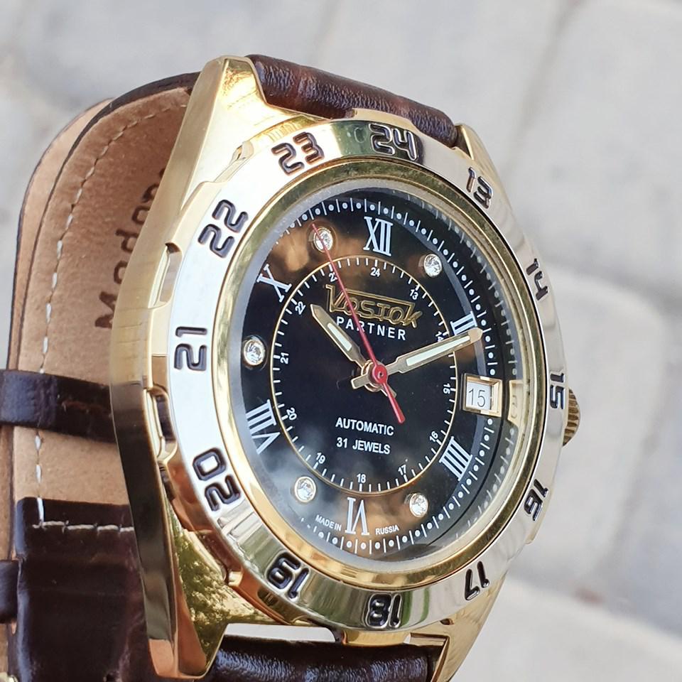 Đồng hồ Nga Vostok Partner 259191. Đồng hồ nam Vostok máy cơ Automatic, size mặt 40, chống nước 3 ATM