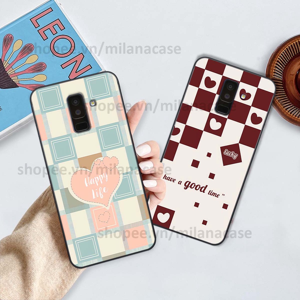 Ốp Samsung J8 caro họa tiết nhiều màu sắc siêu đẹp thời trang cá tính