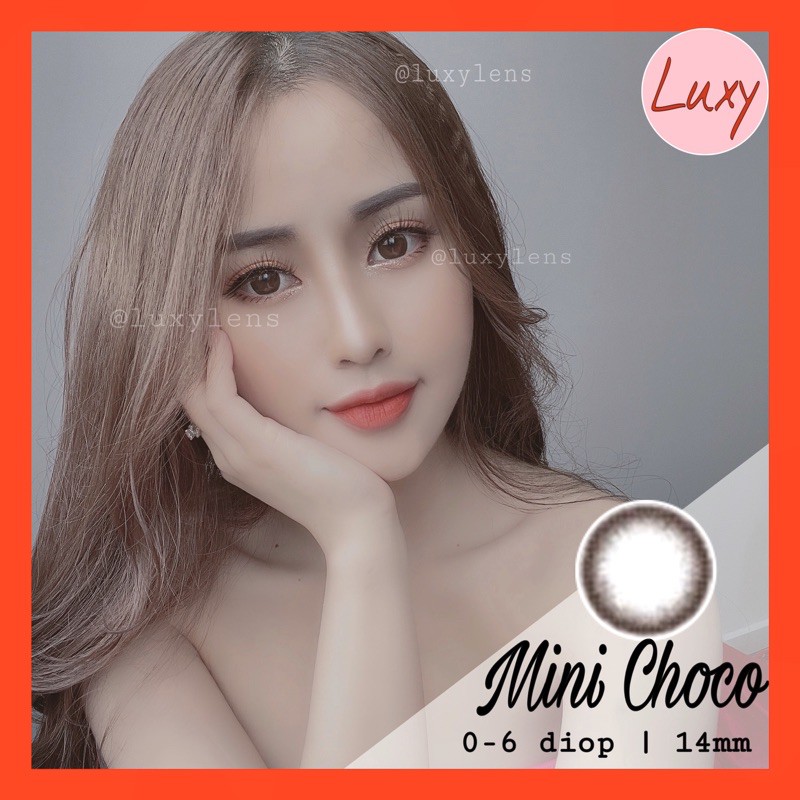 [ Ảnh Thật ] (Giá 1 Chiếc) Lens Choco 14Mm Luxy Lens 0 - 8 Độ Hàn Quốc - Chất Lượng Hàng Đầu Hà Nội