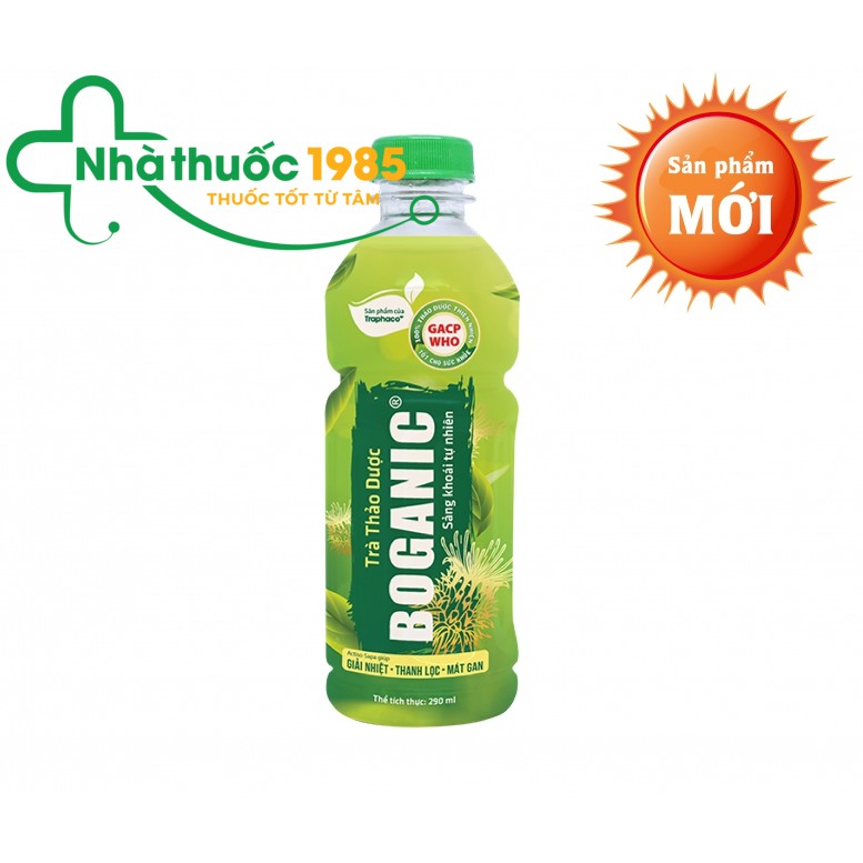 Trà thảo dược mát gan thanh nhiệt giải độc Boganic Traphaco chai 290ml