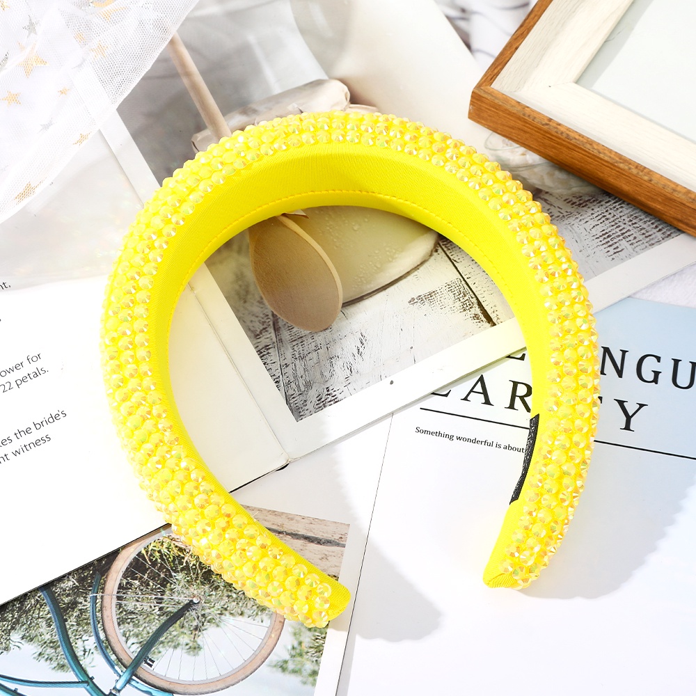 Haimeikang Cài tóc vải lụa sữa đính đá giả kim cương thời trang mới dành cho bạn nữ