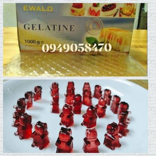 SET 10 Lá gelatin Đức ewald  hàng chuẩn, date mới