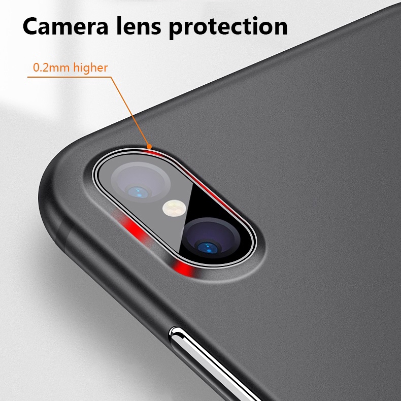 Ốp điện thoại mặt nhám siêu mỏng 0.4mm cho iPhone 12 Mini 11 Pro Max X XS XR 7 8 Plus SE 2020