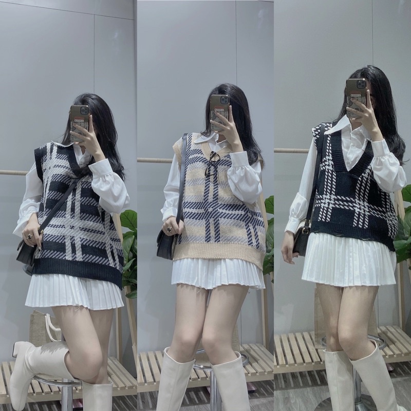 ÁO GHI LÊ KẺ TRẮNG ĐEN