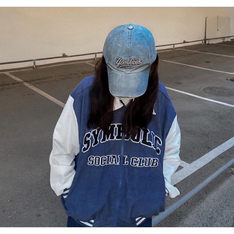Áo Khoác Bomber Nhung Phối Tay Form Rộng Unisex Nam Nữ