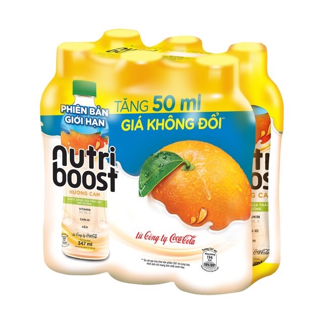 Sữa Nutriboost hương trái cây (lốc 6 chai 347ml)