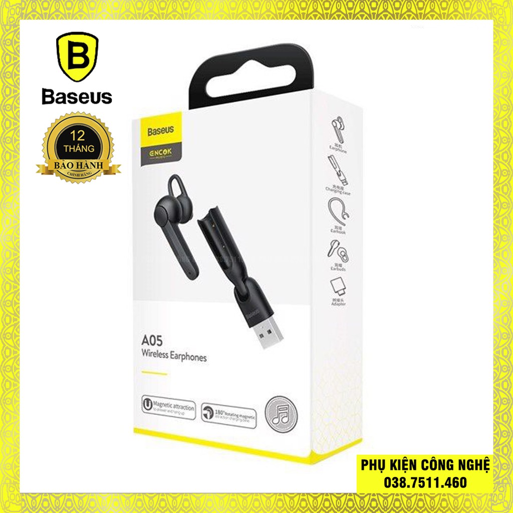 Tai nghe Bluetooth V5.0 Baseus Encok A05