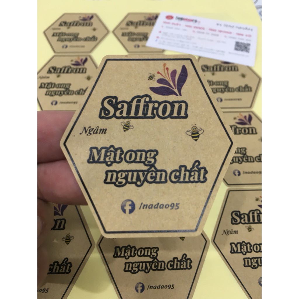 In tem nhãn giấy kraf, xi măng sticker, decan A3 theo yêu cầu | BigBuy360 - bigbuy360.vn