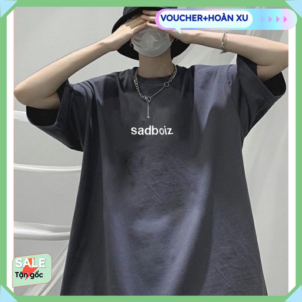 Áo thun nam nữ tay lỡ Unisex Sadboiz form rộng vải cotton co dãn, áo phông nữ nam form rộng Sadboiz siêu đẹp | BigBuy360 - bigbuy360.vn