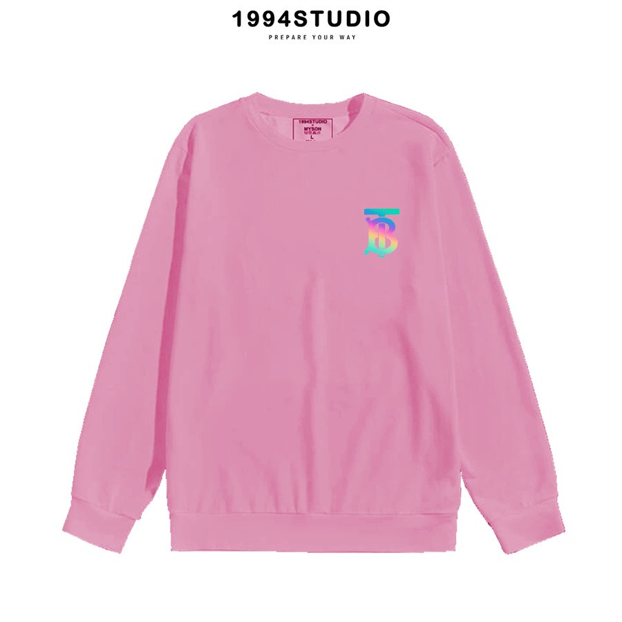 [Mã 1994UPTO5 Giảm 5K Đơn Từ 0đ] Áo Sweater Burberr Hồng Phiên Bản Limited Phản Quang 7 màu Unisex  - 1994 Studio