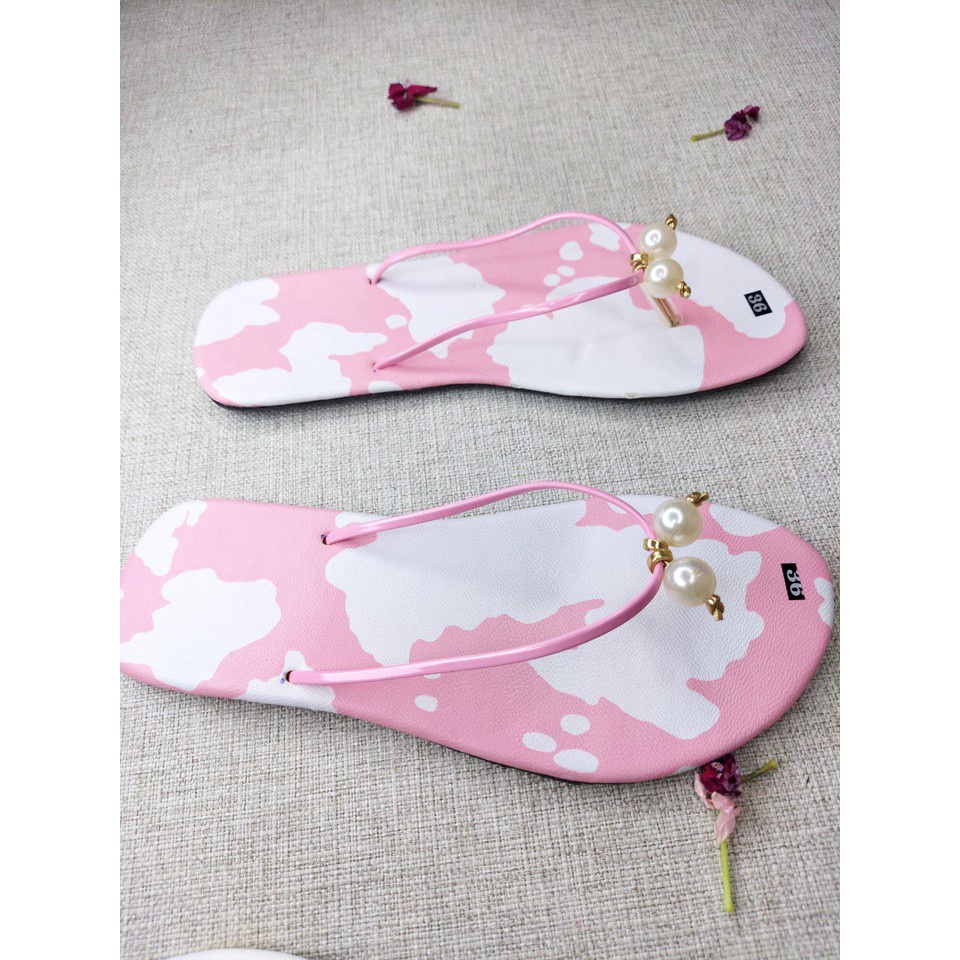 Dép Kẹp Tông Nữ Chống Trơn Trượt Đi Biển Đi Chơi Mang Trong Nhà Đính Hạt Châu Cực | BigBuy360 - bigbuy360.vn