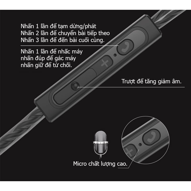 Tai Nghe Hifi lõi kép Tăng Cường Dải Bass Có Mic Goma D6