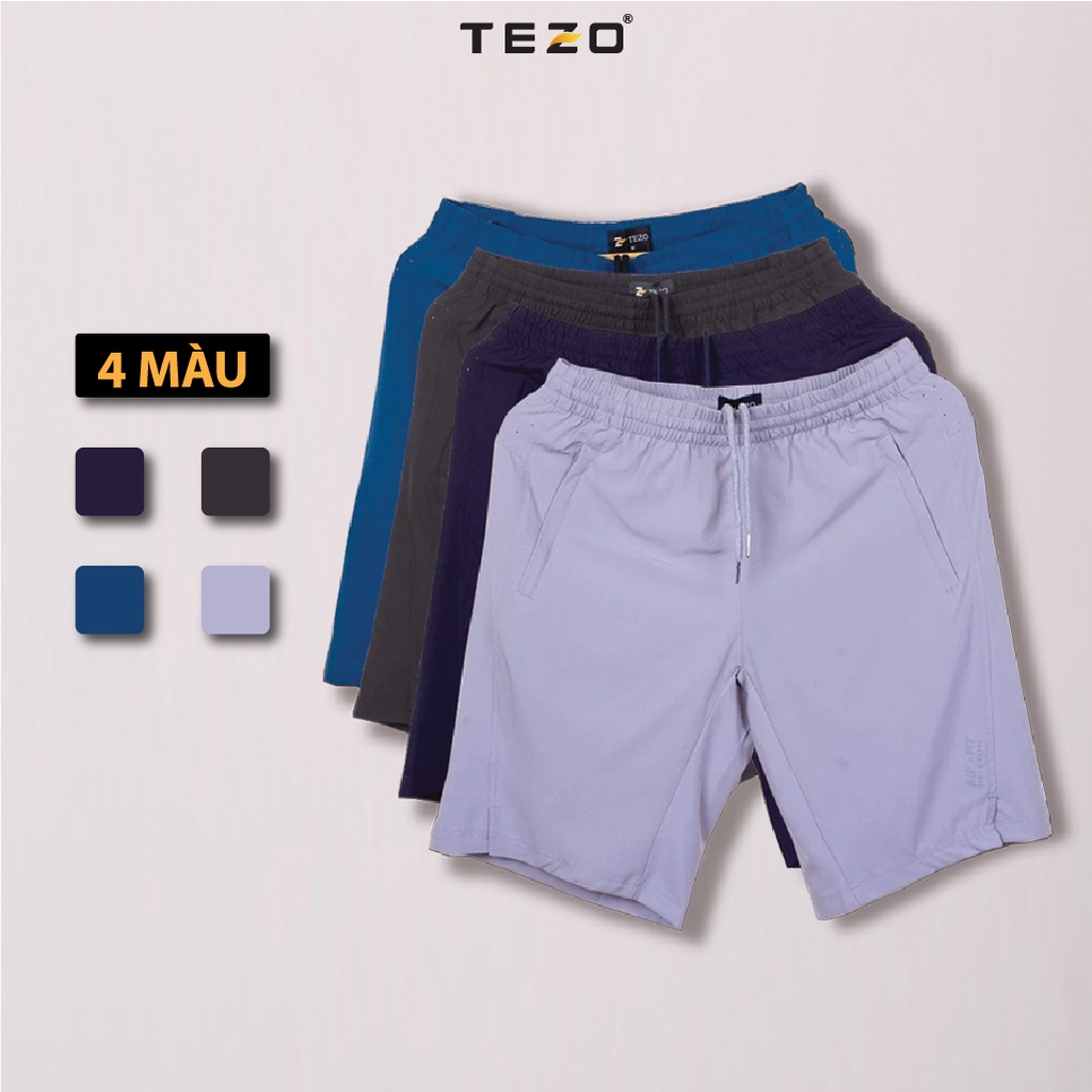 Quần Short Thể Thao Nam TEZO Phom Xuông Không Co Dãn Bền Màu Không Bị Lỗi Thời Phù Hợp Nhiều Lứa Tuổi