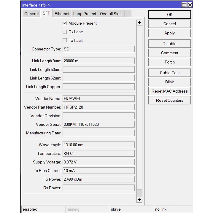 Module quang SFP GPON ONU (Huawei HPSP2120)