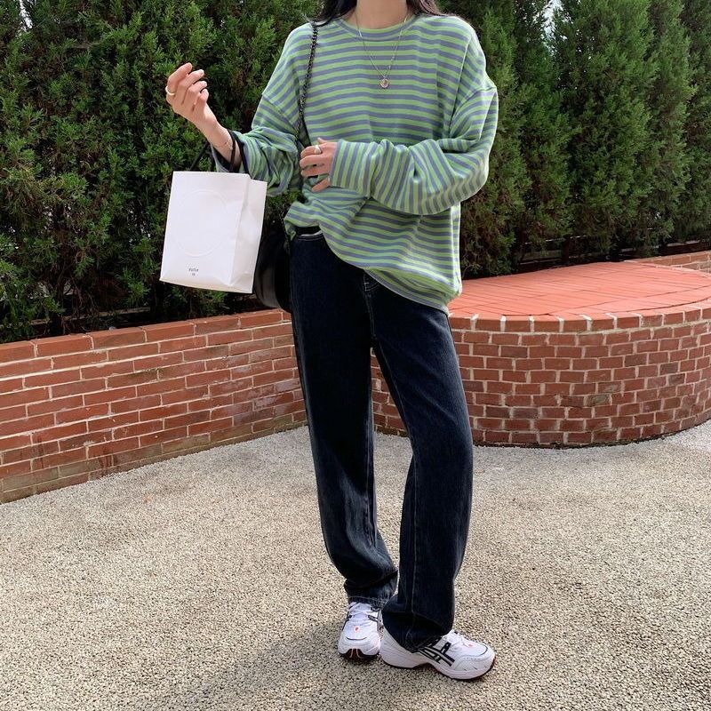 Jiashucheng Quần Jean Xám Khói Dáng Rộng Lưng Cao Ống Rộng Thời Trang Mùa Thu Mới Cho Nữ Mopp