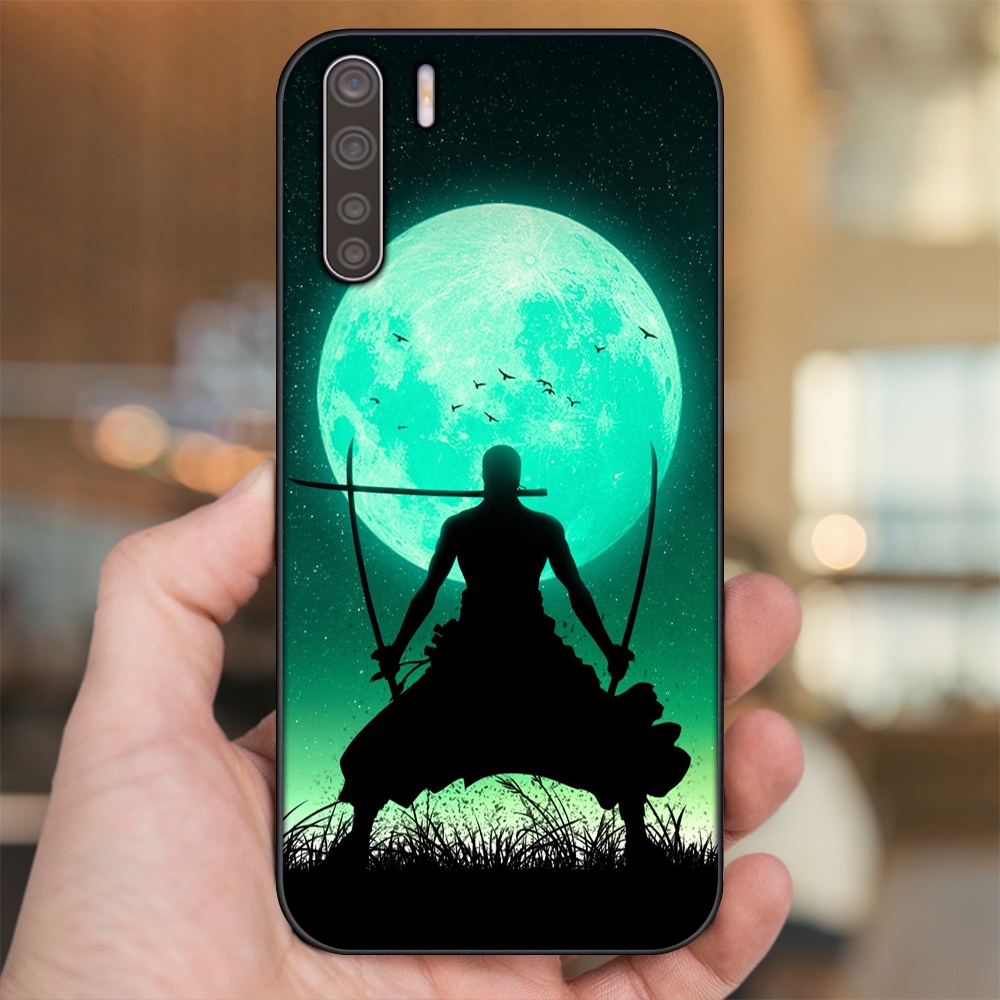 Ốp lưng Oppo A91, Reno 3 viền đen in hình Zoro One Piece
