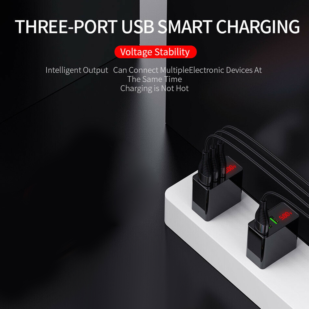 Củ Sạc Điện Thoại 3 Cổng Usb Tiện Lợi