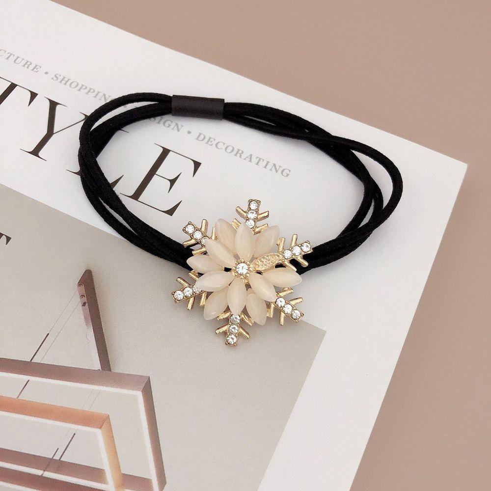 Dây Cột Tóc VANES1 Bằng Kim Loại Hình Bông Tuyết Ngọt Ngào Thời Trang Cho Nữ