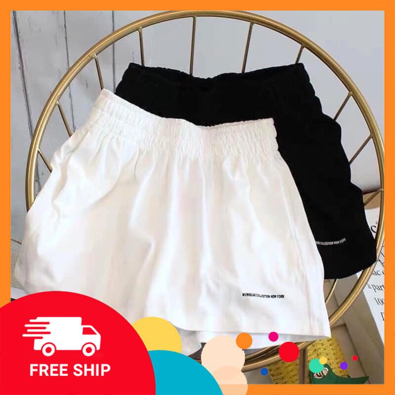 [Deal Hot] Quần short đùi thêu chữ 2 màu đen - trắng