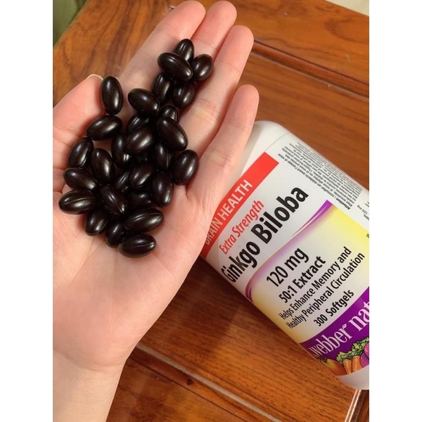 Viên uống bổ não Ginkgo Biloba 120mg Webber Natural date 3/2027