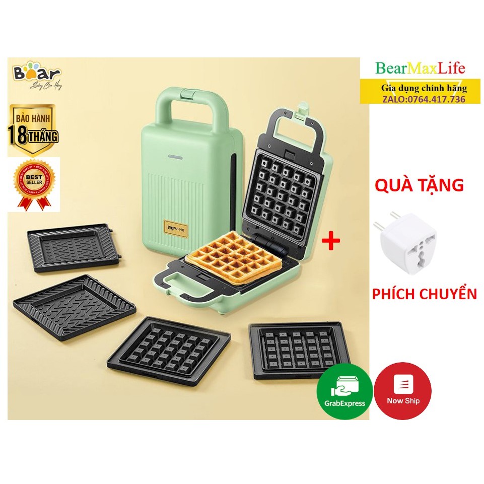 Máy Kẹp Nướng Bánh Sandwich/Waffle đa năng Bear DBC-P06N2