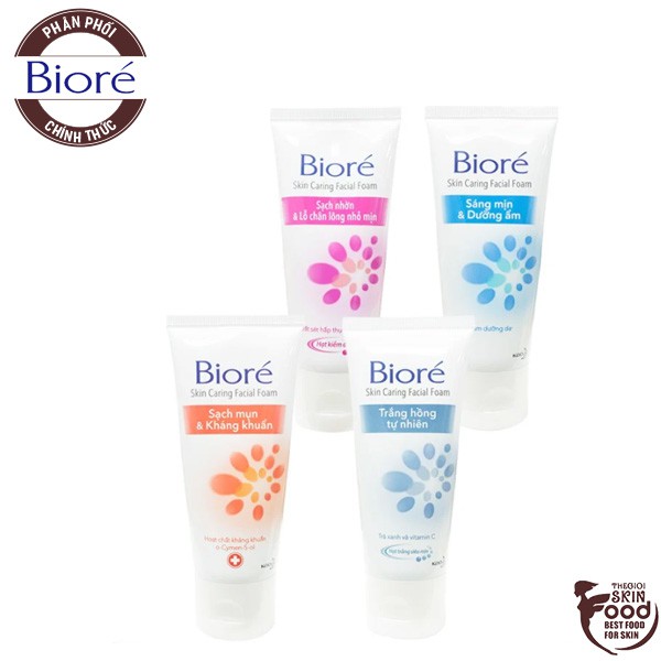 Sữa Rửa Mặt Tạo Bọt Chăm Sóc Da Bioré Skin Caring Facial Foam