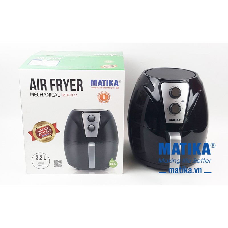 Nồi chiên chân không Matika MTK-9132 dung tích 3.2L công nghệ chiên Rapid Air hiện đại