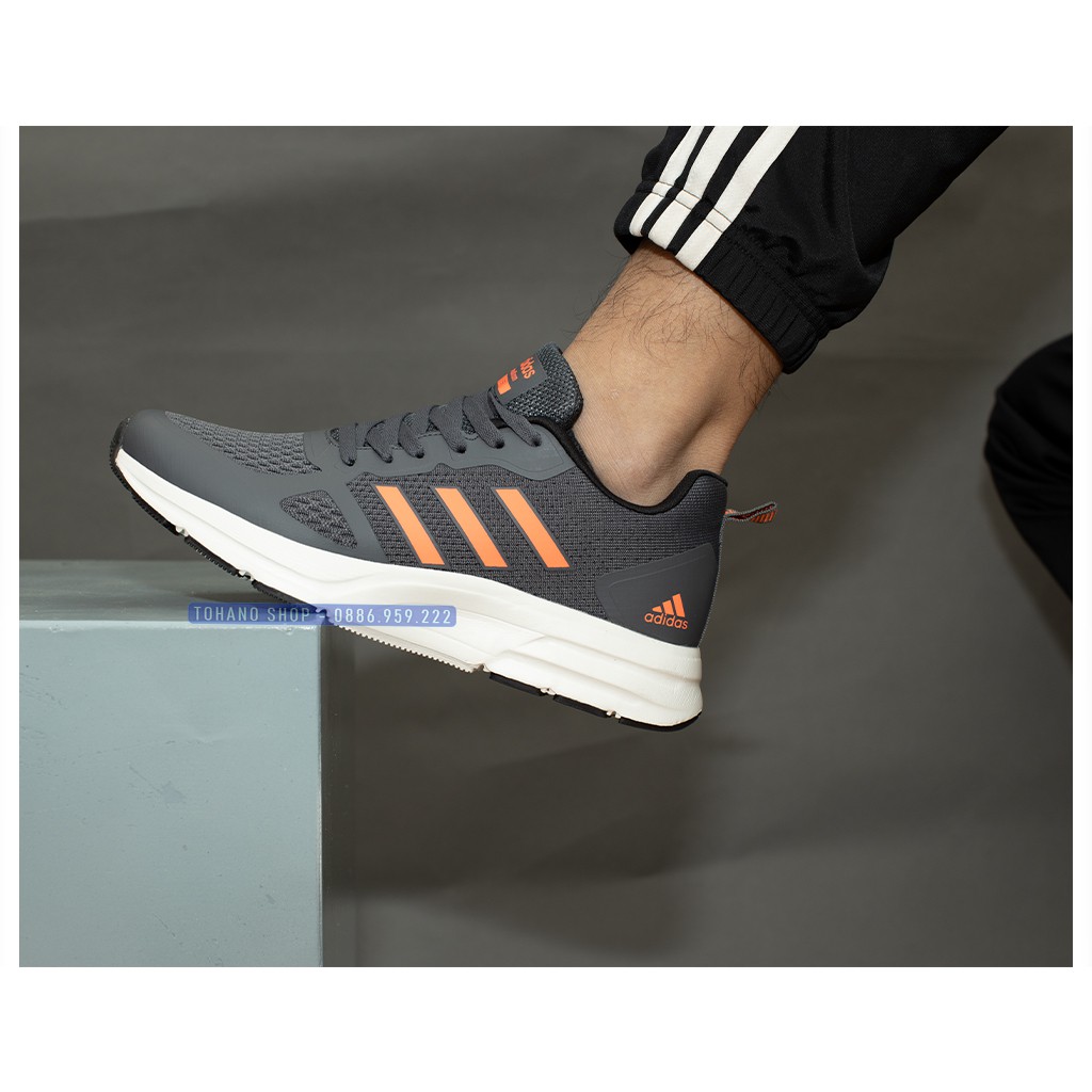 Giày Sneaker Nam Giày Thể Thao Nam D62 Màu Ghi Đậm