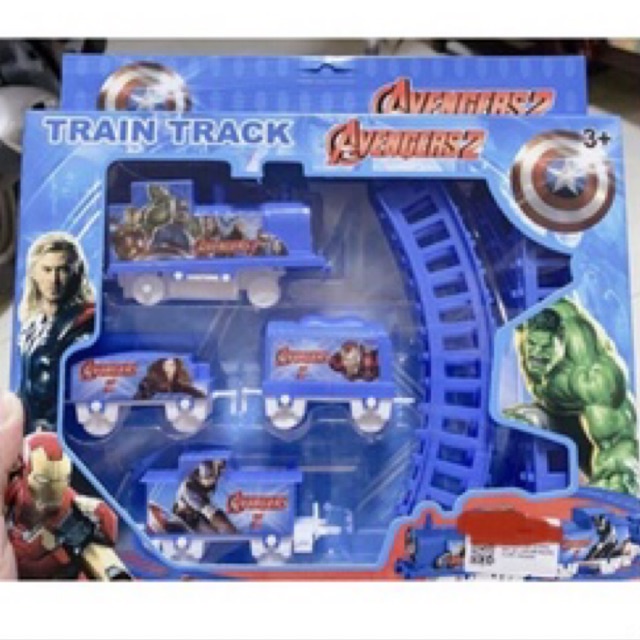 Bộ đường ray xe lửa Mèo Kitty ,elsa, thomas,spiderman,thor,captain