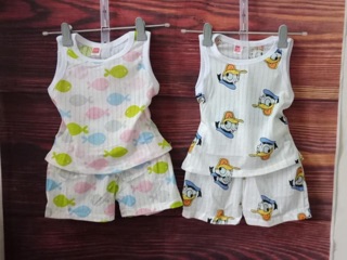 Combo 5 Bộ ba lỗ cotton giấy cho bé size đại (8-16kg)