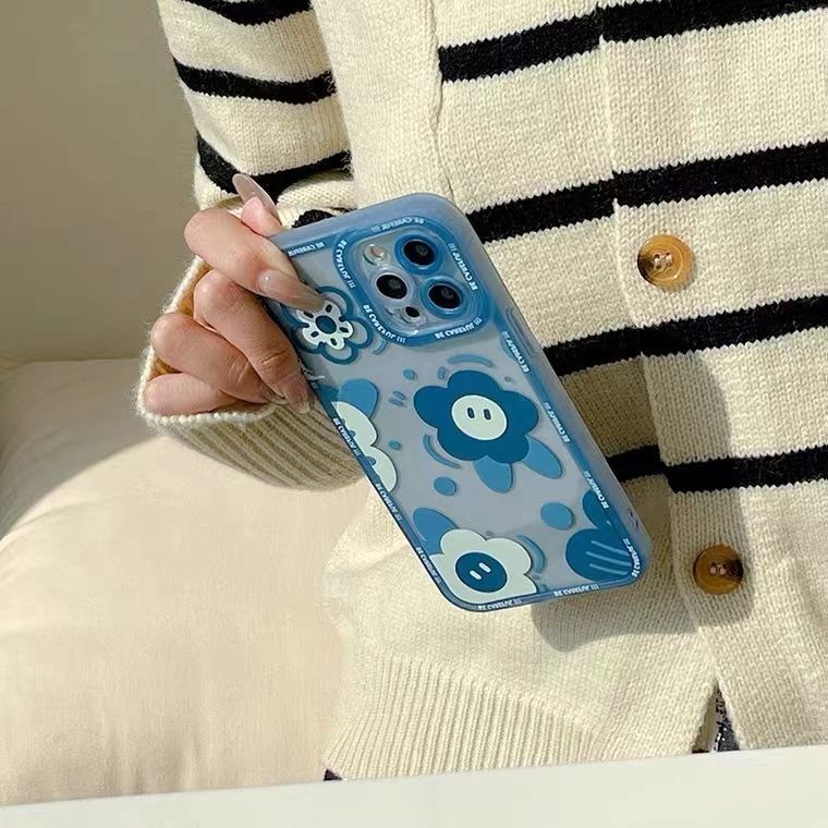 Ốp Điện Thoại TPU Dẻo Họa Tiết Hoa Xinh Xắn Cho Iphone 13 12 Mini 11 Pro X XR XS Max SE 2020 6 6S 7 8 Plus