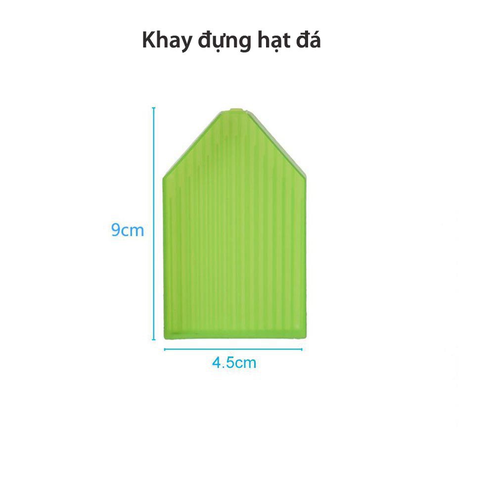 Bộ Dụng Cụ Hỗ Trợ Làm Tranh Đính Đá Cao Cấp (Khay Hộp, Keo Sáp Nến, Bút Chấm Đá)