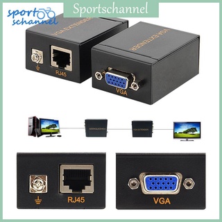 Ready Stock♚60m VGA Signal Network to Lan Extender Ethernet Transmitter Receiver 1 Pair